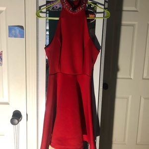 Red formal dress